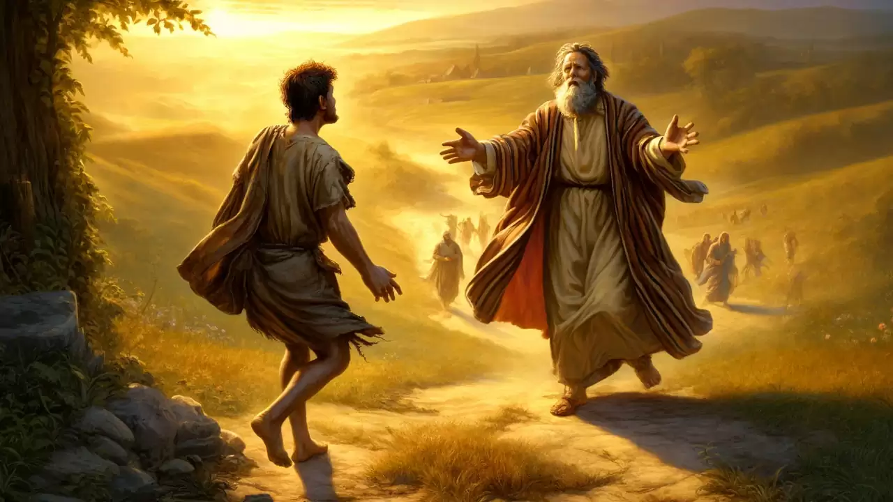 The Father runs! The Father runs!